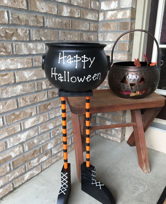 Halloween Bowl Halloween Decor Cauldron Candy Bowl Witch - Etsy | Etsy (US)