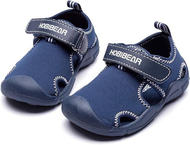 HOBIBEAR Boys Girls Water Shoes Quick Dry Closed-Toe Aquatic Sport Sandals Toddler/Little Kid | Amazon (US)