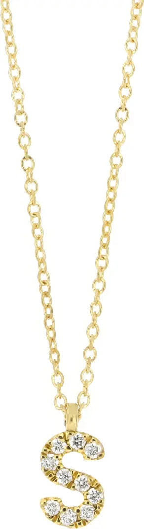 Icon Pavé Diamond Initial Pendant Necklace | Nordstrom