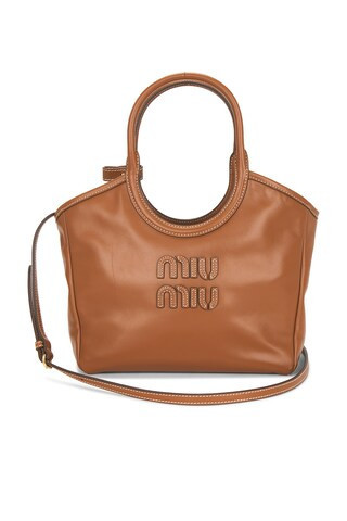 miu miu Miu Miu Ivy Tote Bag in Cognac - Brown. Size all. | FWRD 