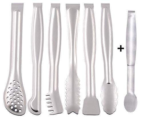 HINMAY Small Serving Tongs Set 6-Inch Appetizer Tongs Stainless Steel Mini Tongs, Set of 6 | Amazon (US)