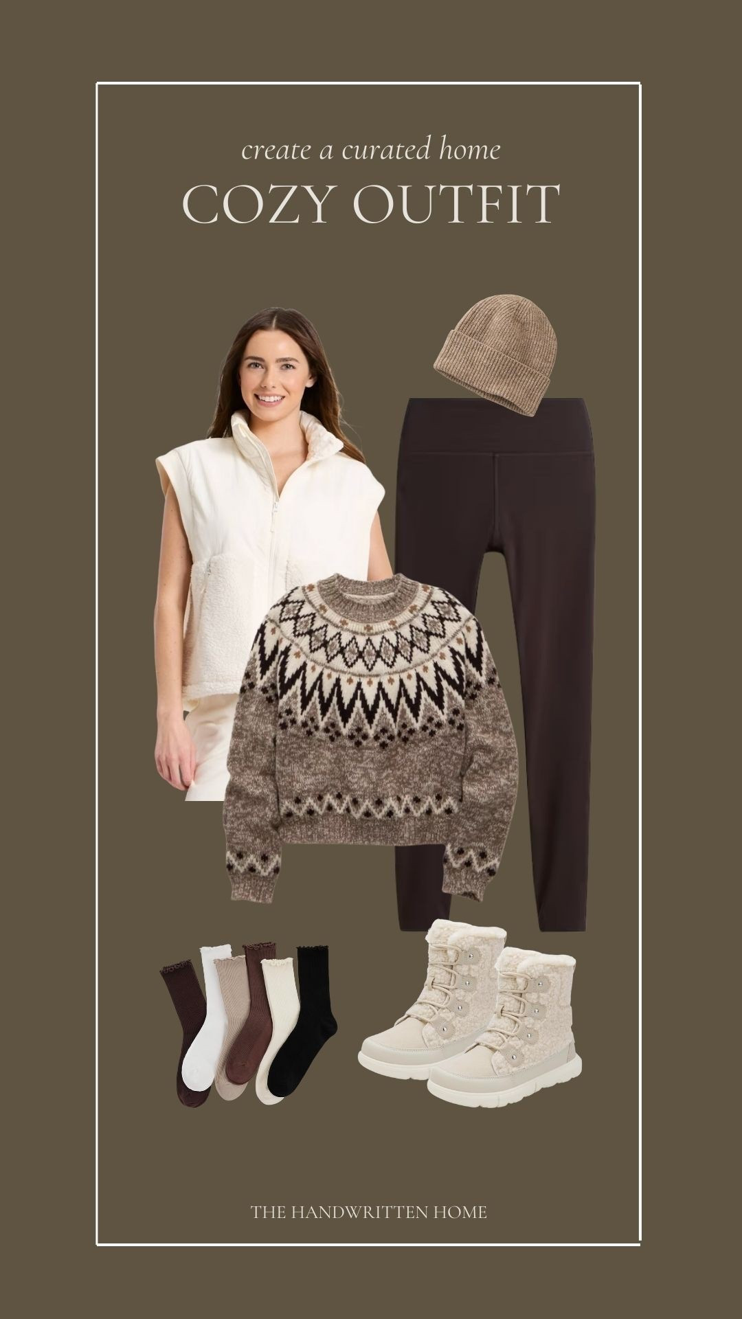 The cutest cozy outfit perfect for a trip to the mountains! Fell in love with this fair isle sweater. It’s thick and really warm! Pair it with these cute Sherpa snowboots! Got them for Christmas!

#LTKPetite #LTKOver40 #LTKSaleAlert