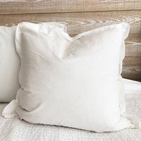 26x26 Pillow Cover, White Euro Sham, Farmhouse Decorative Pillows | Etsy (US)
