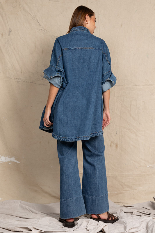 Flared Jean in Mid Blue | Bohemian Traders