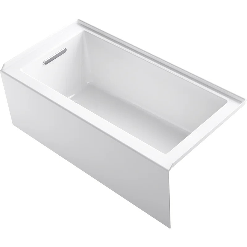 Underscore® 60" x 30" Rectangular Alcove Soaking Bathtub with Slotted Overflow and Integral Apro... | Wayfair North America