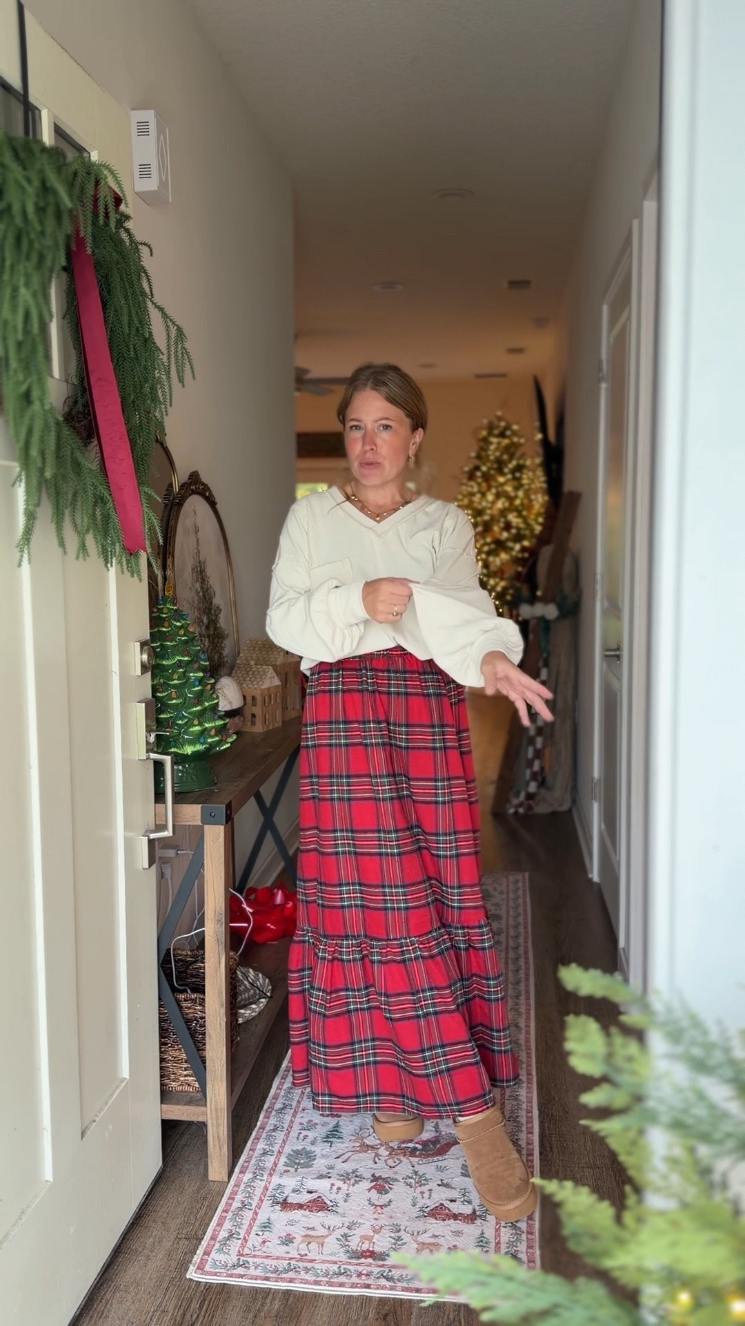 Vintage Christmas vibes with this beautiful tartan plaid maxi skirt! #christmasskirt #christmaspartyoutfit #christmasoutfit #tartanplaid #plaidskirt 

#LTKHoliday #LTKSeasonal #LTKStyleTip