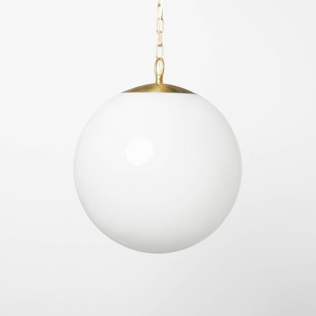 Milk Glass Ceiling Pendant Brass - Threshold™ designed with Studio McGee | Target