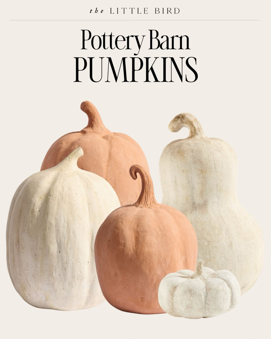 Transform your home for fall with Pottery Barn’s realistic faux pumpkins.