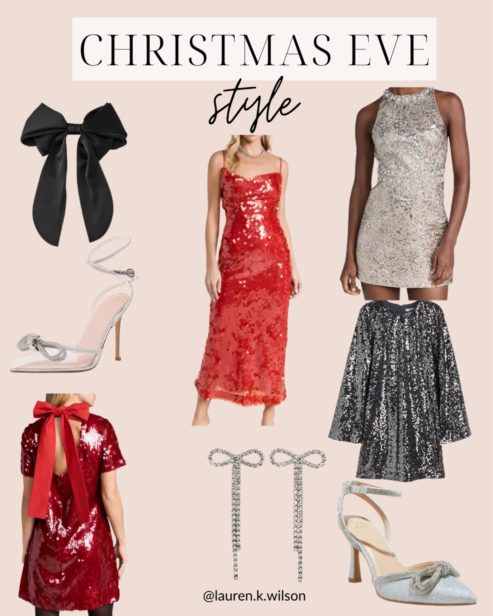 Christmas Eve styled sequins, bows, rhinestones, heels, pointed toe, heels, holiday shoes 

#LTKSeasonal #LTKHoliday #LTKstyletip