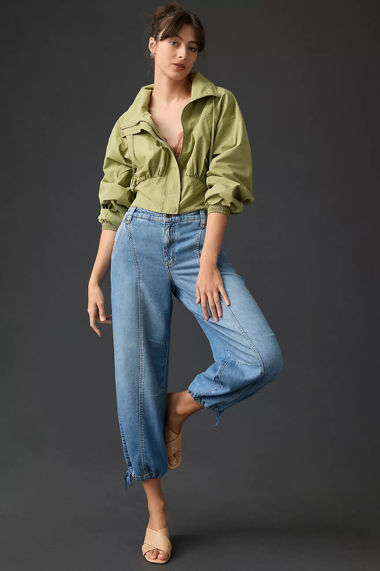 Pilcro Beach Cargo Mid-Rise Jeans | Anthropologie (US)