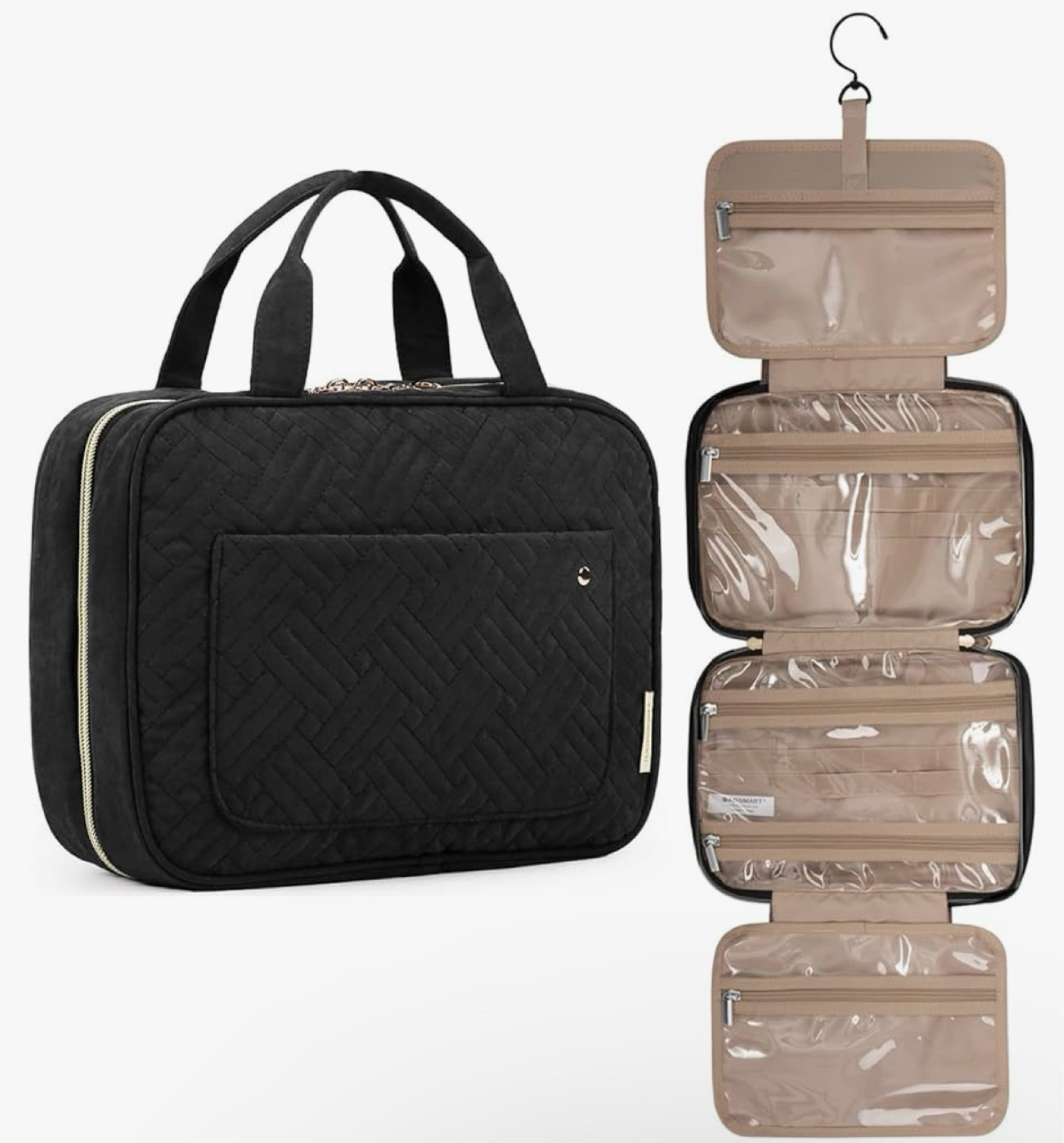 BAGSMART Toiletry Bag Travel Bag with Hanging Hook, Water-resistant Makeup Cosmetic Bag Travel Organizer for Accessories, Shampoo, Full-size Container, Toiletries

#LTKfamily #LTKhome #LTKtravel