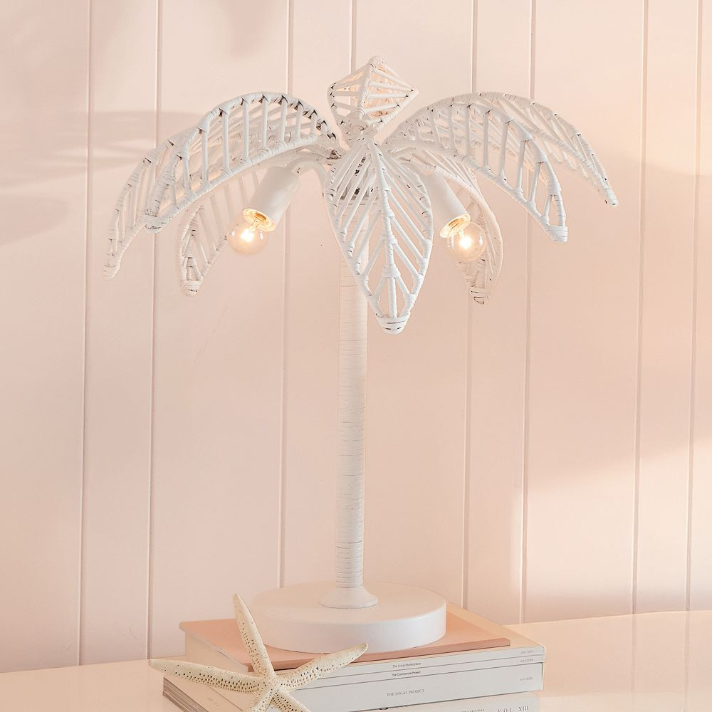 Palm Tree Rattan Table Lamp (22.5") | Pottery Barn Teen