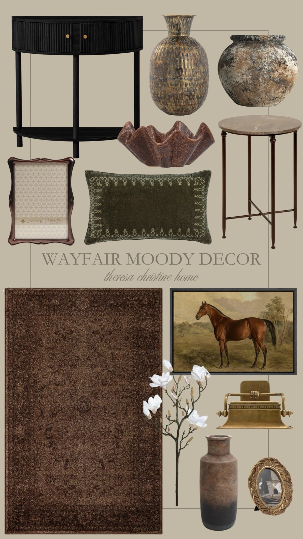 Moody home decor from Wayfair 🤎 Love these earthy, neutral tones for a cozy home. 🖤