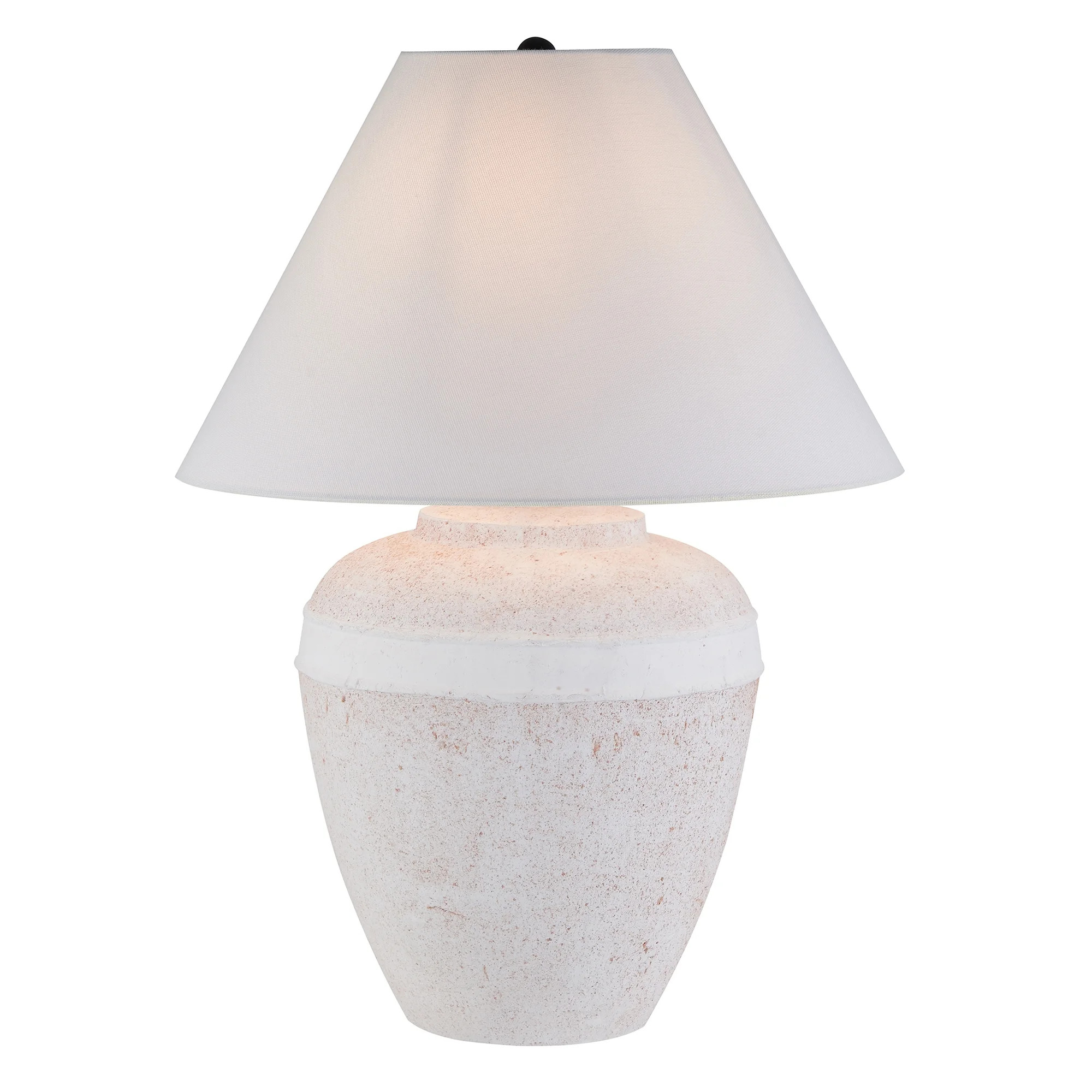 Evelyn&Zoe Chiara 22.5" Modern Ceramic Table Lamp with White Cone Fabric Shade | Walmart (US)