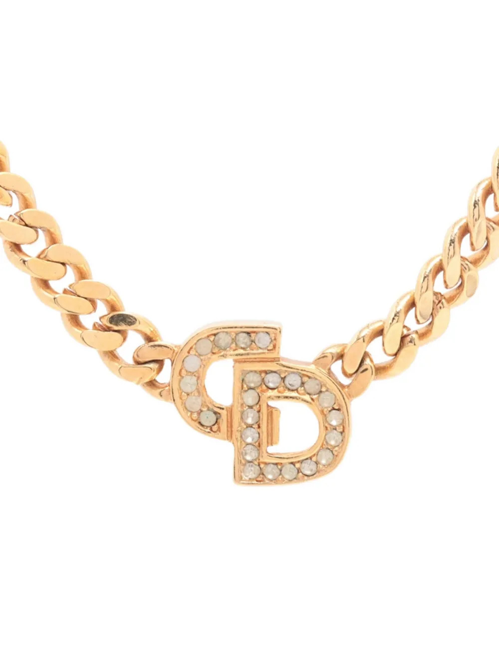 Christian Dior Pre-Owned 1990-2010 CD Logo necklace - Gold | Farfetch Global