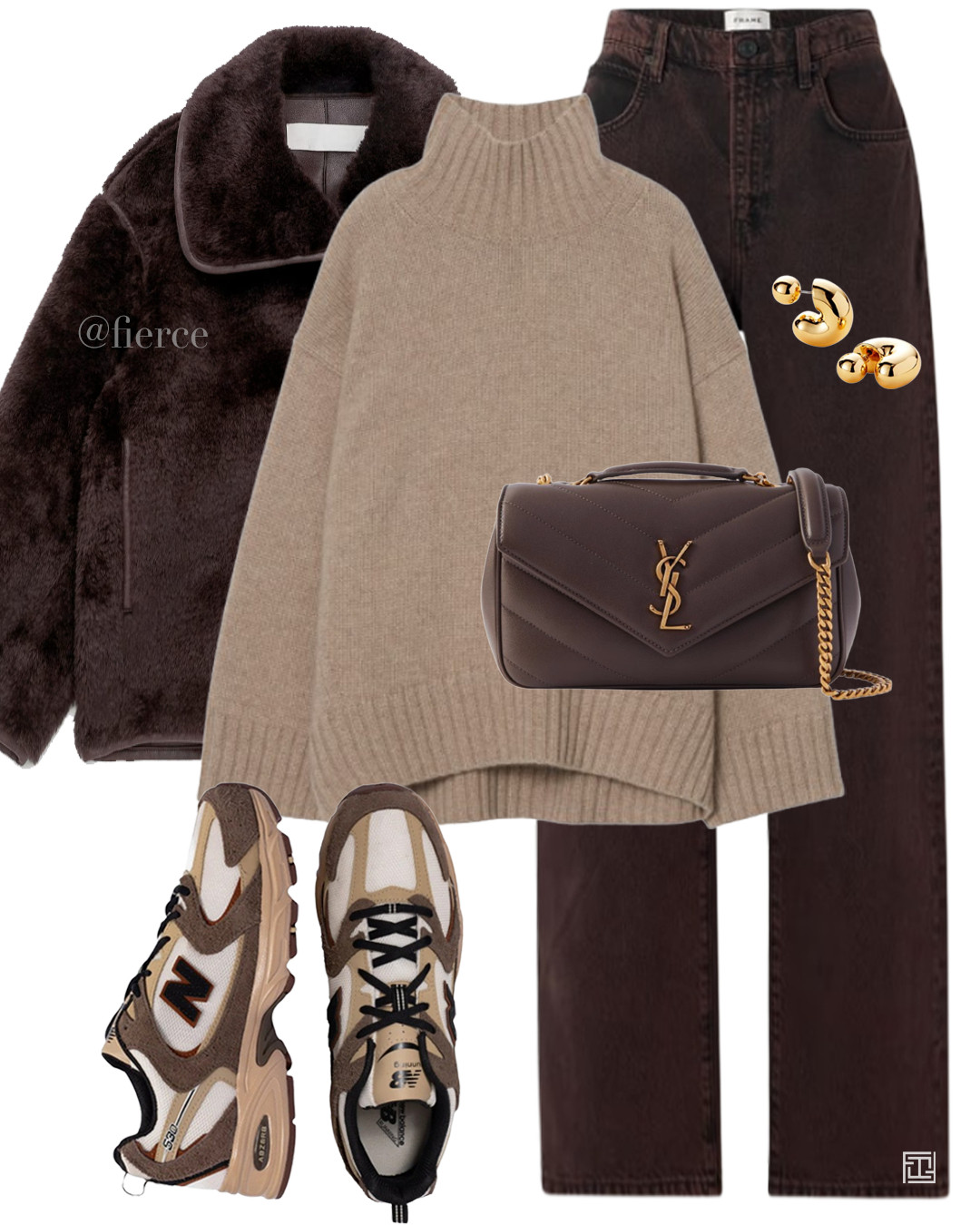 chocolate brown faux fur teddy coat jacket beige oversized jumper brown jeans brown ysl bag brown beige new balance 530 sneakers casual comfy chic outfit city break weekend shopping lunch coffee  

 

#LTKuk #LTKautumn #LTKwinter
