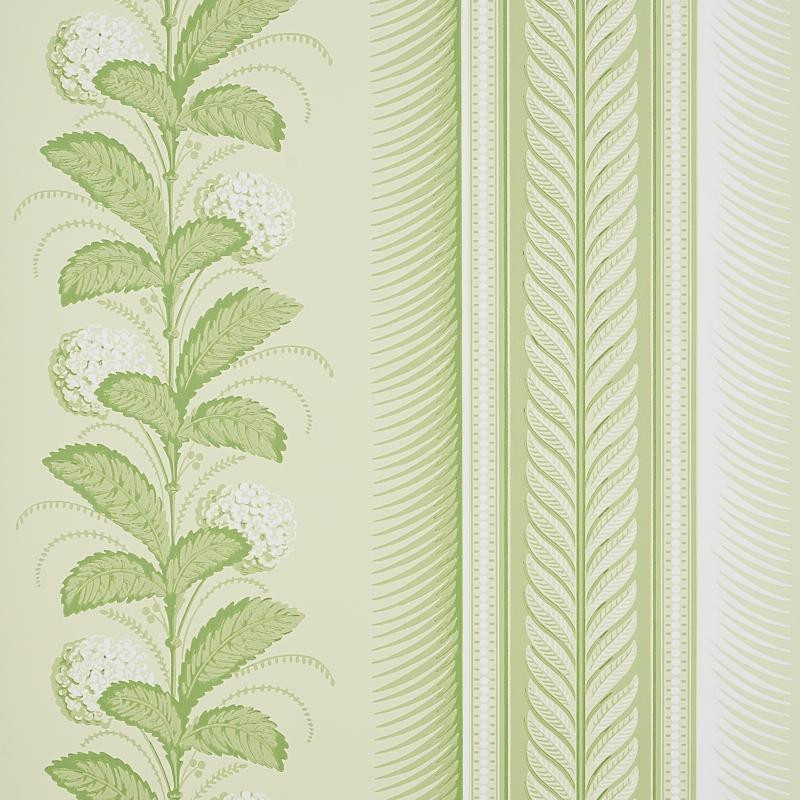 Schumacher Hydrangea Drape Green Wallpaper | DecoratorsBest