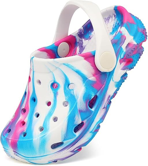 Cubufly Toddler Kids Clogs Garden Shoes for Boys Girls Marbled Tie Dye Water Shoes Slip on Sandal... | Amazon (US)
