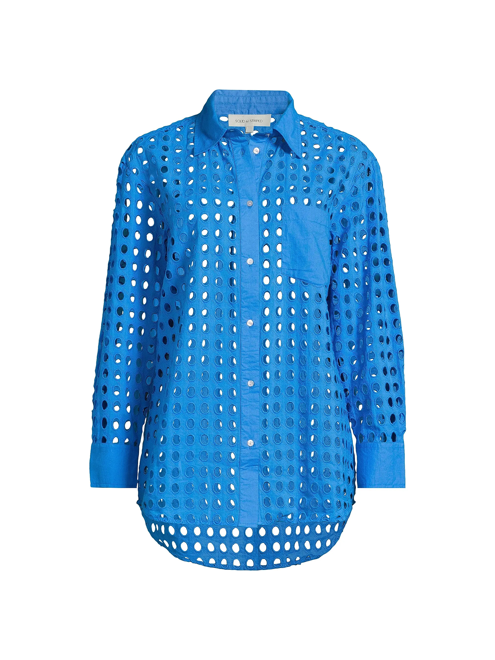 Solid & Striped The Oxford Eyelet Shirt | Saks Fifth Avenue | Saks Fifth Avenue