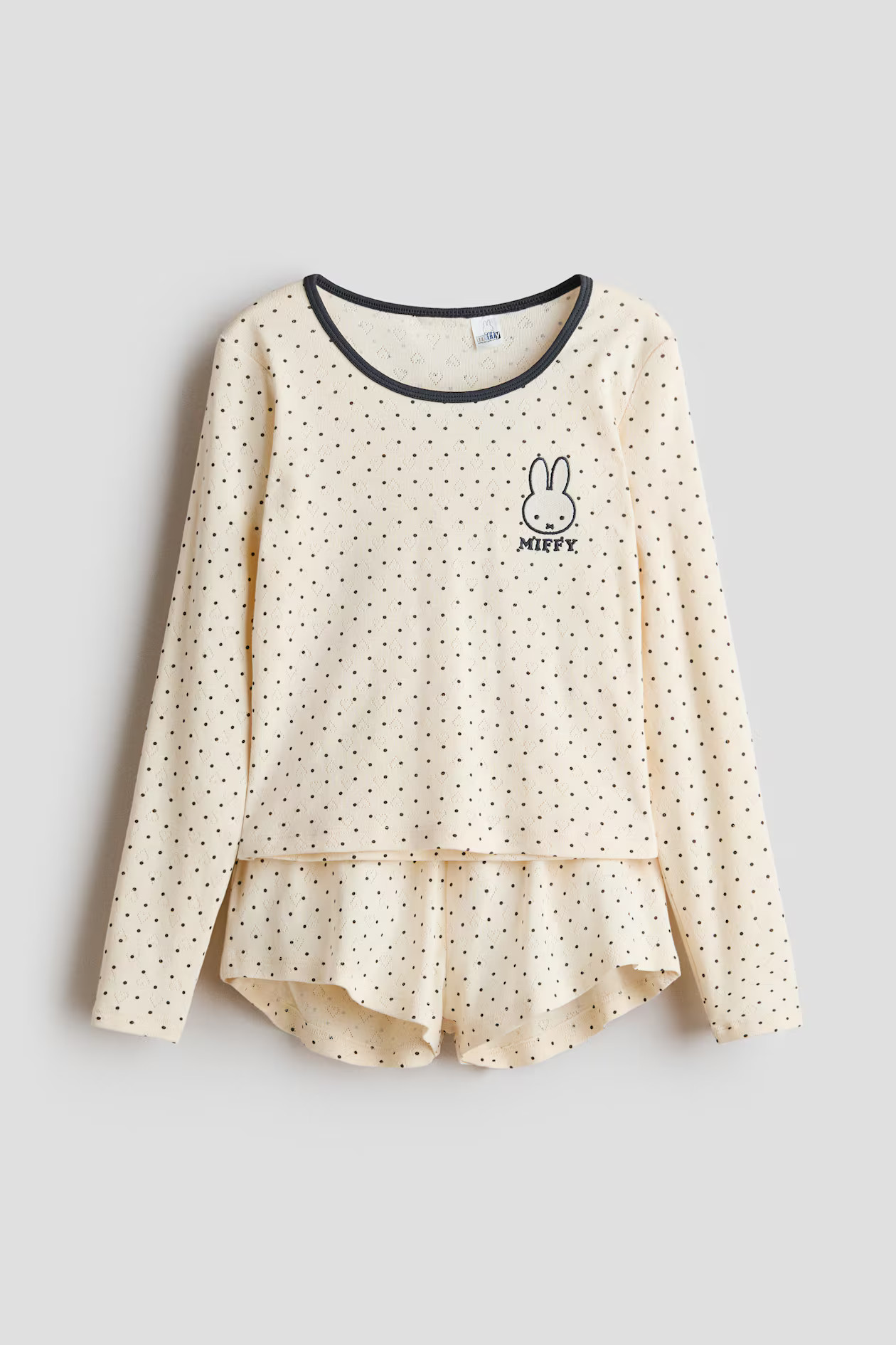 Printed cotton pointelle pyjamas | H&M (UK, MY, IN, SG, PH, TW, HK)