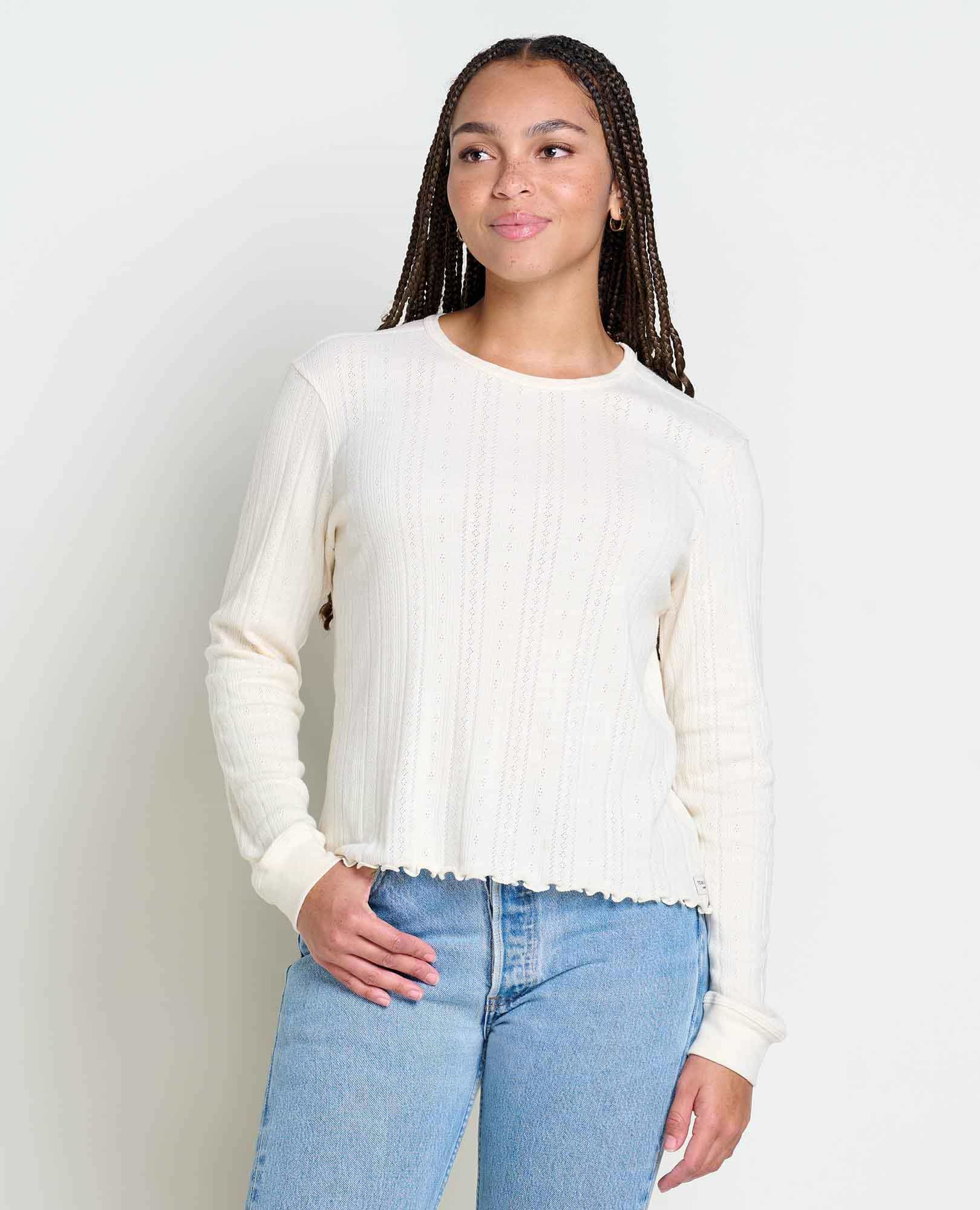 Foothill Pointelle Long Sleeve Crew | Toad&Co | Toad&Co