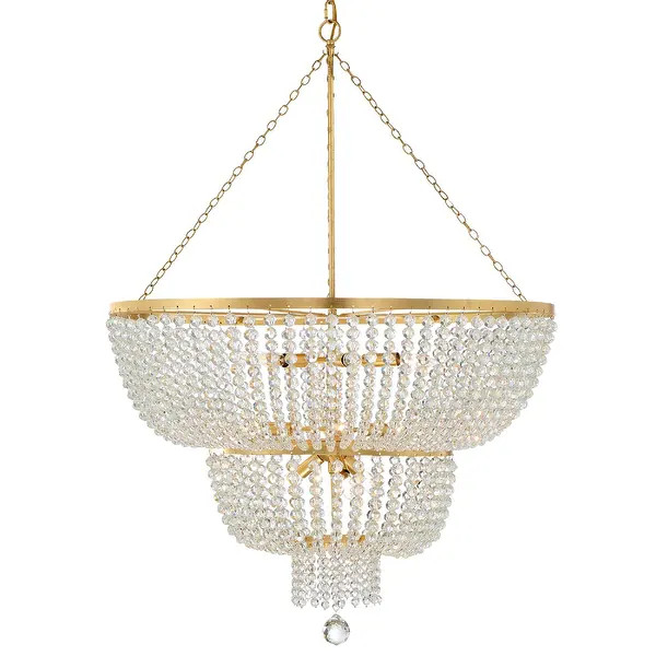 Rylee 12-light Chandelier - Antique Gold | Bed Bath & Beyond