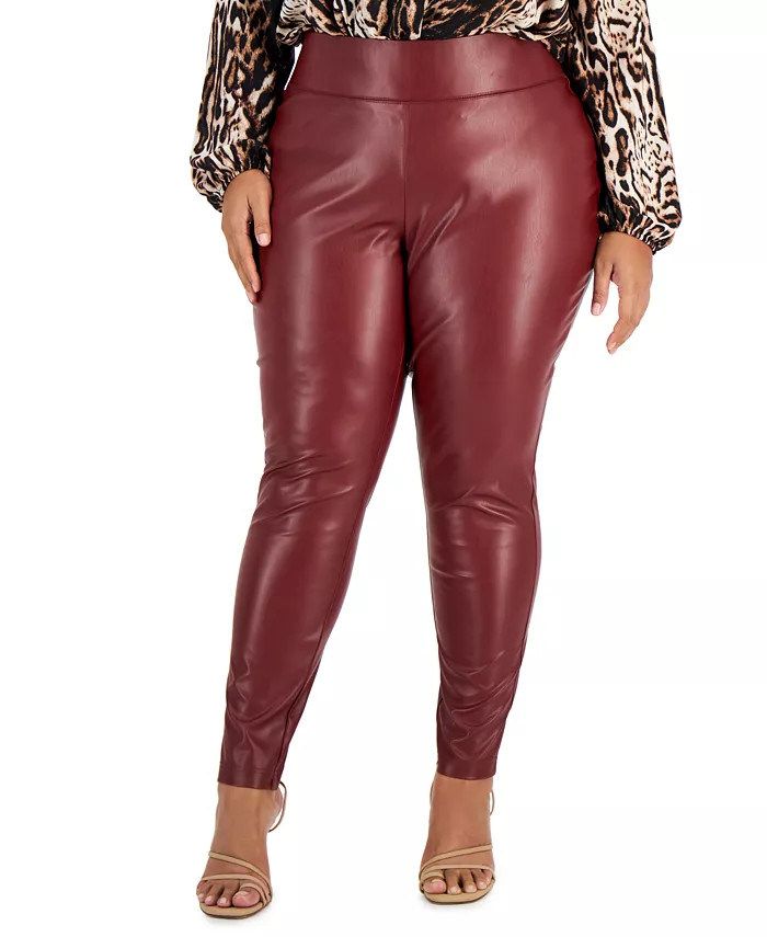 Faux-Leather Ankle-Length Skinny Pants, Created for Macy's | Macys (US)