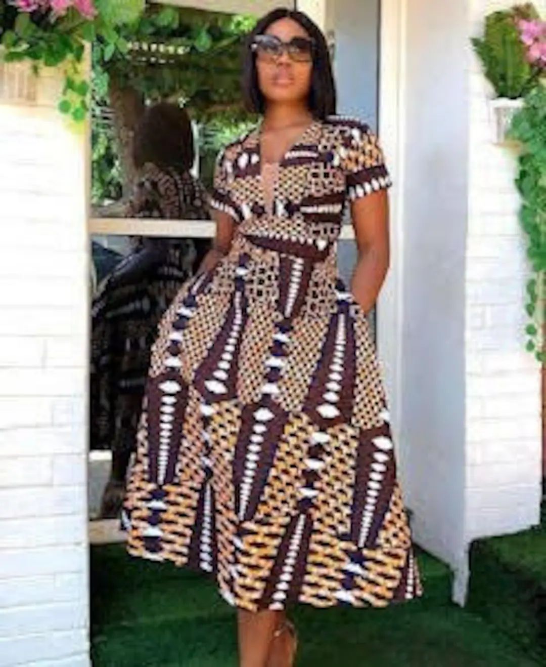 African Print Women's Dress, African Print, African Flared Dress, African Clothing, African Dress... | Etsy (US)