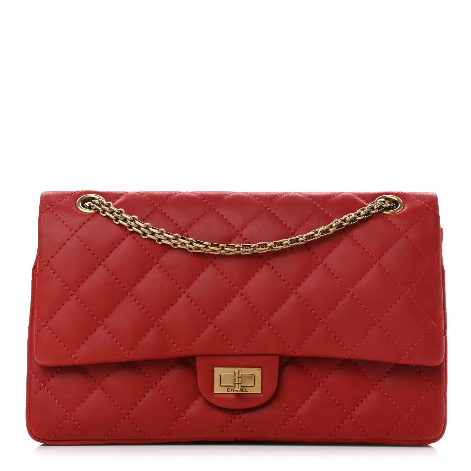 CHANEL Iridescent Calfskin Quilted 2.55 Reissue 226 Flap Red | FASHIONPHILE | Fashionphile