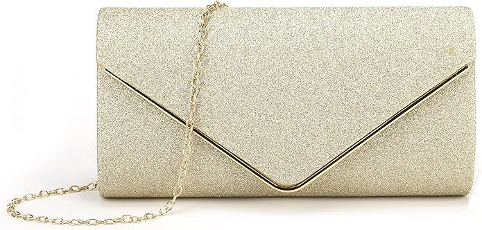Clutch Purses for Women Fancy Evening Bag Bridal Prom Party Envelope Handbags | Amazon (US)