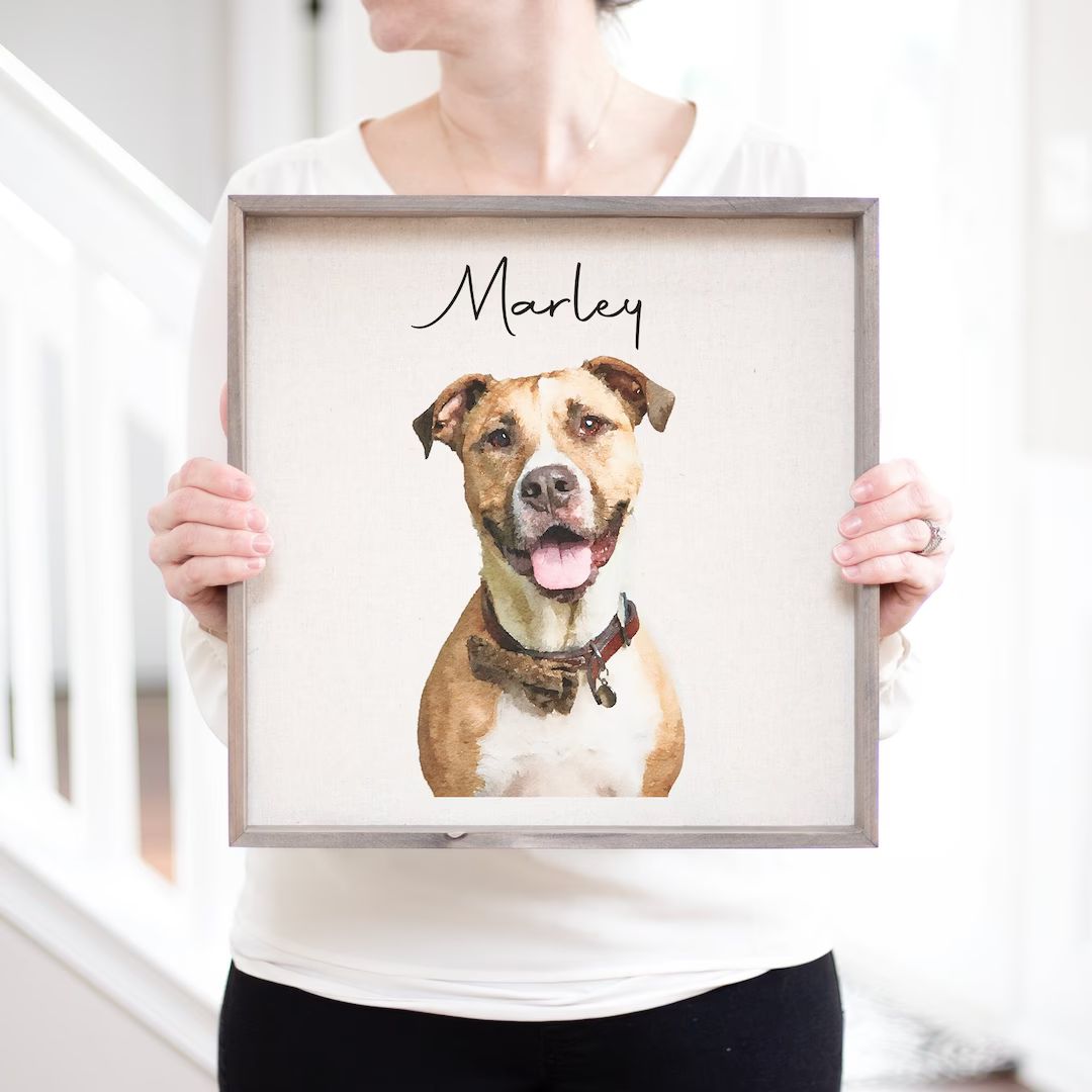 Custom Pet Portrait Watercolor | Personalized Dog Portrait | Custom Pet Portrait | Pet Gift | Dog... | Etsy (US)