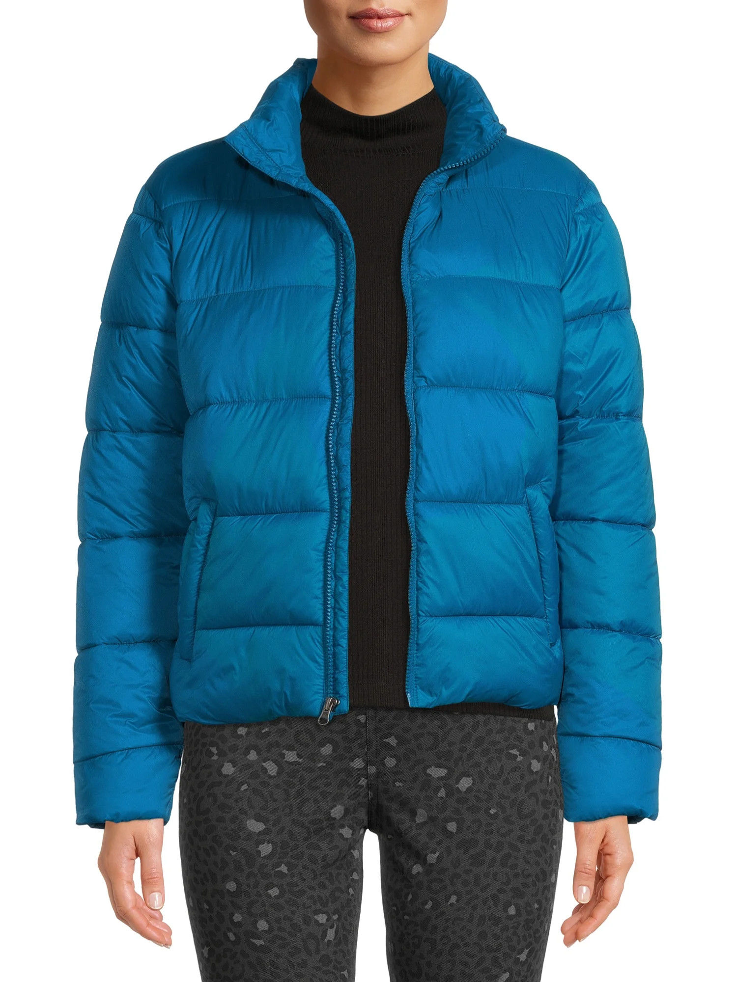 Time and Tru Women's and Plus Puffer Jacket - Walmart.com | Walmart (US)
