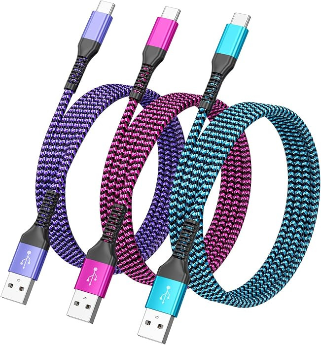 Amazon.com: USB Type C Cable Fast Charging, A110 3 Pack(3Ft 3A) Braided C Charger Cables Compatib... | Amazon (US)