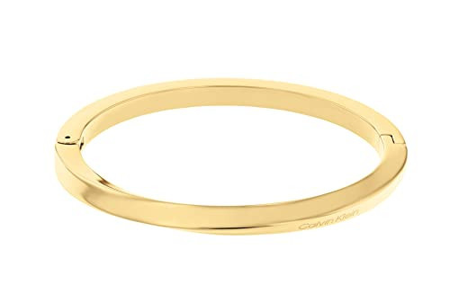 Calvin Klein Jewelry Women's Ionic Plated Thin Gold Steel Hinge Bangle, Color: Gold Plated (Model: 35000313) | Amazon (US)