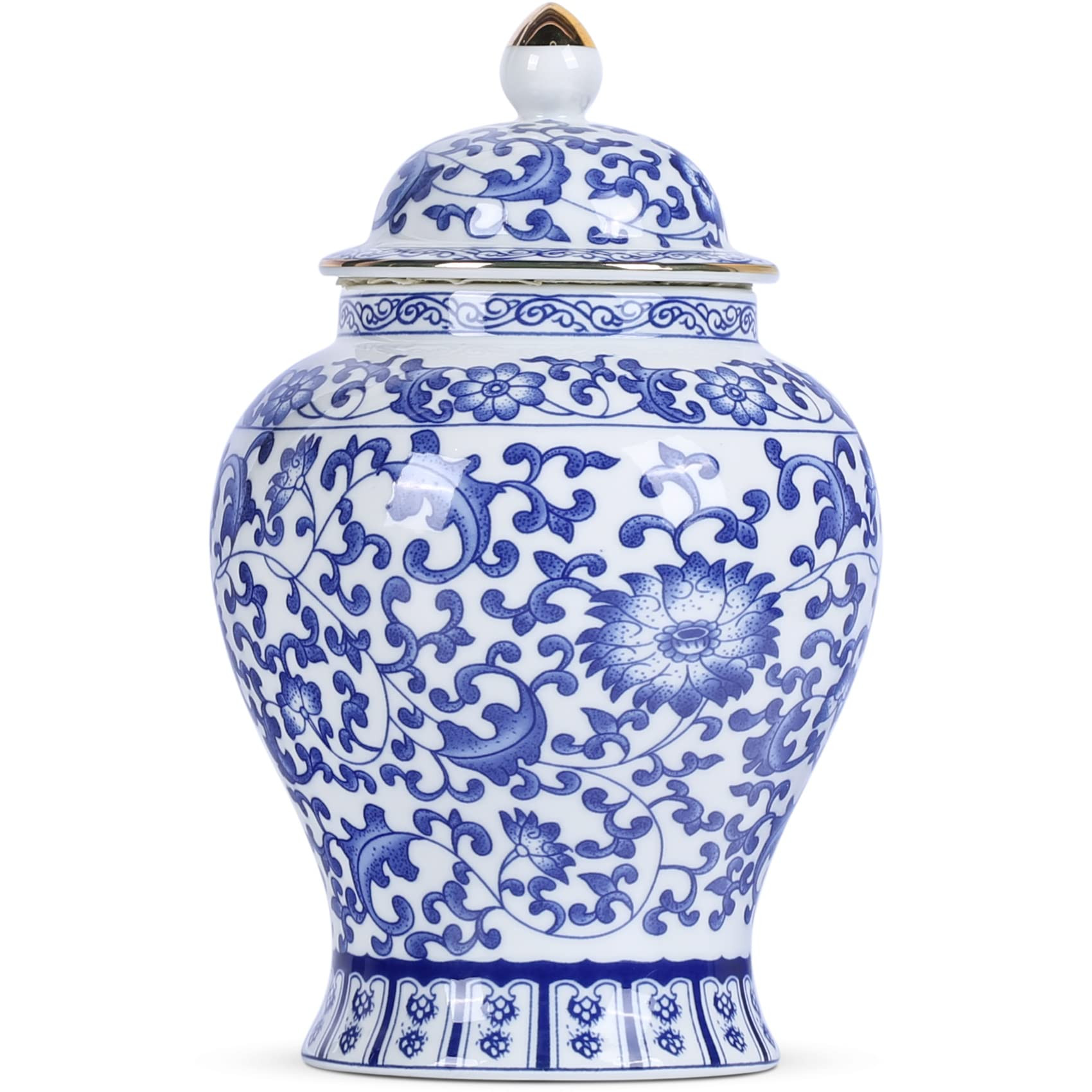 Chinese Ginger Jar with Lid Chinoiserie Antique Style,Home Decorative Retro Blue and White Porcel... | Amazon (CA)