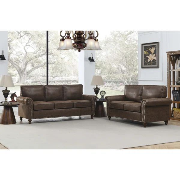 Anell 2 - Piece Vegan Leather Living Room Set | Wayfair North America