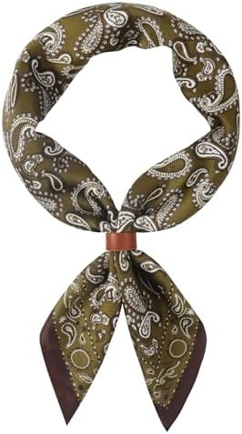 27.5 Inches Square Silk Feeling Neck Scarf for Men Necktie Silk Bandanas Pocket Square Cowboy Sca... | Amazon (US)