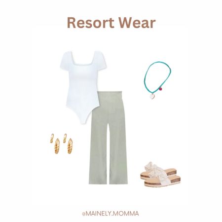 Resort Wear
How to style it! 

#resortwear #vacation #vacationoutfits #summer #beach #sandals #earings #necklace #accessories #bodysuit #trend #trending #traveloutfits #fashion 

#LTKMostLoved #LTKtravel #LTKstyletip