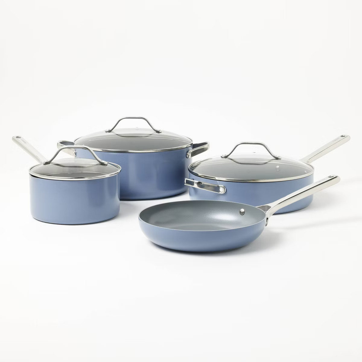 7pc Nonstick Ceramic Coated Aluminum Cookware Set - Figmint™ | Target