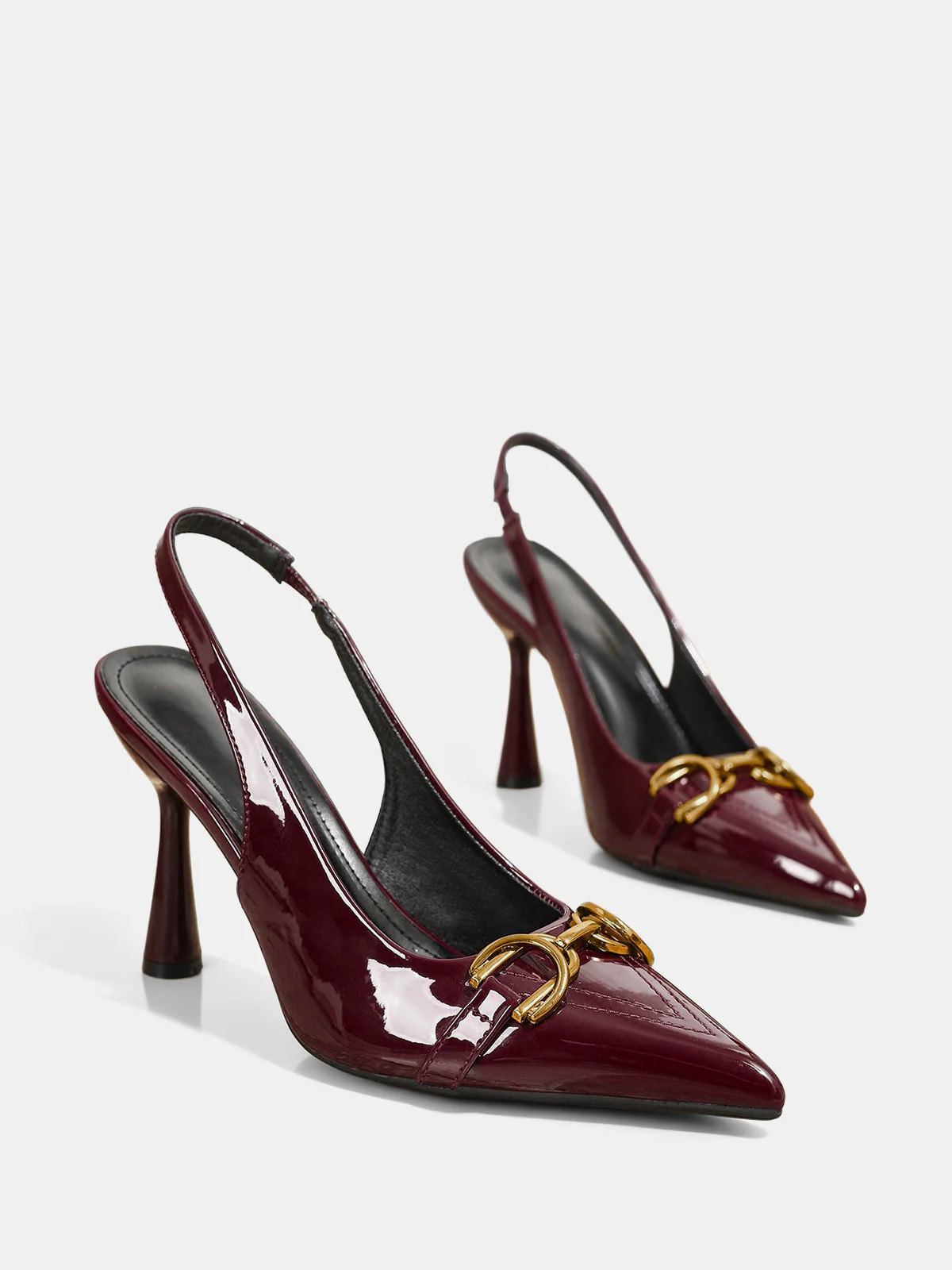 Horsebit Detail Slingback Pumps | Commense