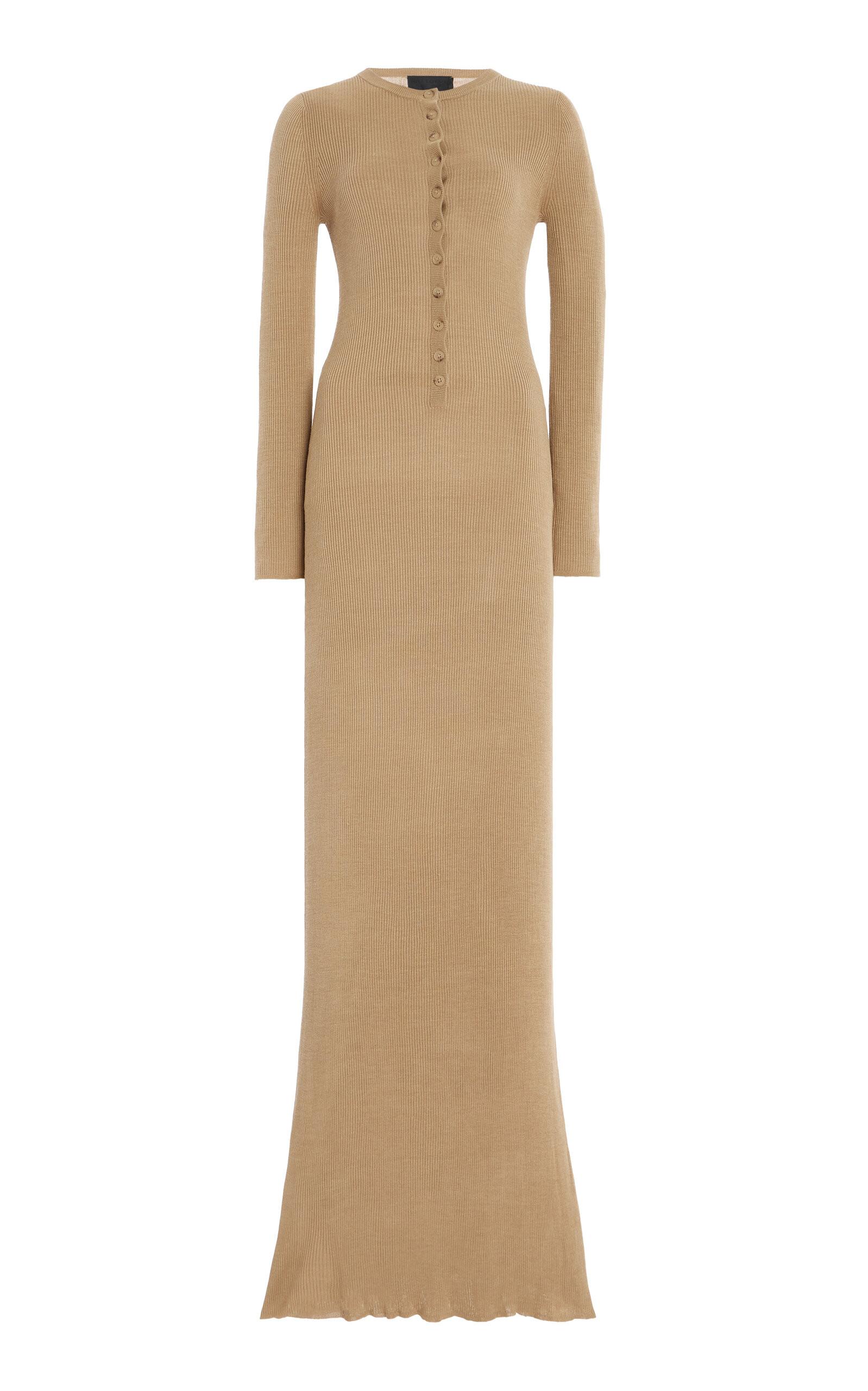 NILI LOTAN Roxy Buttoned Knit Silk Maxi Dress - Moda Operandi | Moda Operandi (Global)