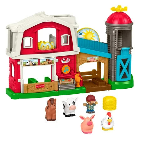 Fisher-Price Little People Caring Fun Animal Farm Playset Toddler Learning Toy, 6 Play Pieces | Walmart (US)