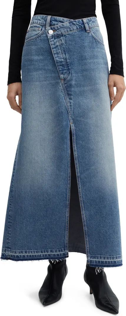 MANGO Falda Mermaid Denim Maxi Skirt | Nordstrom | Nordstrom