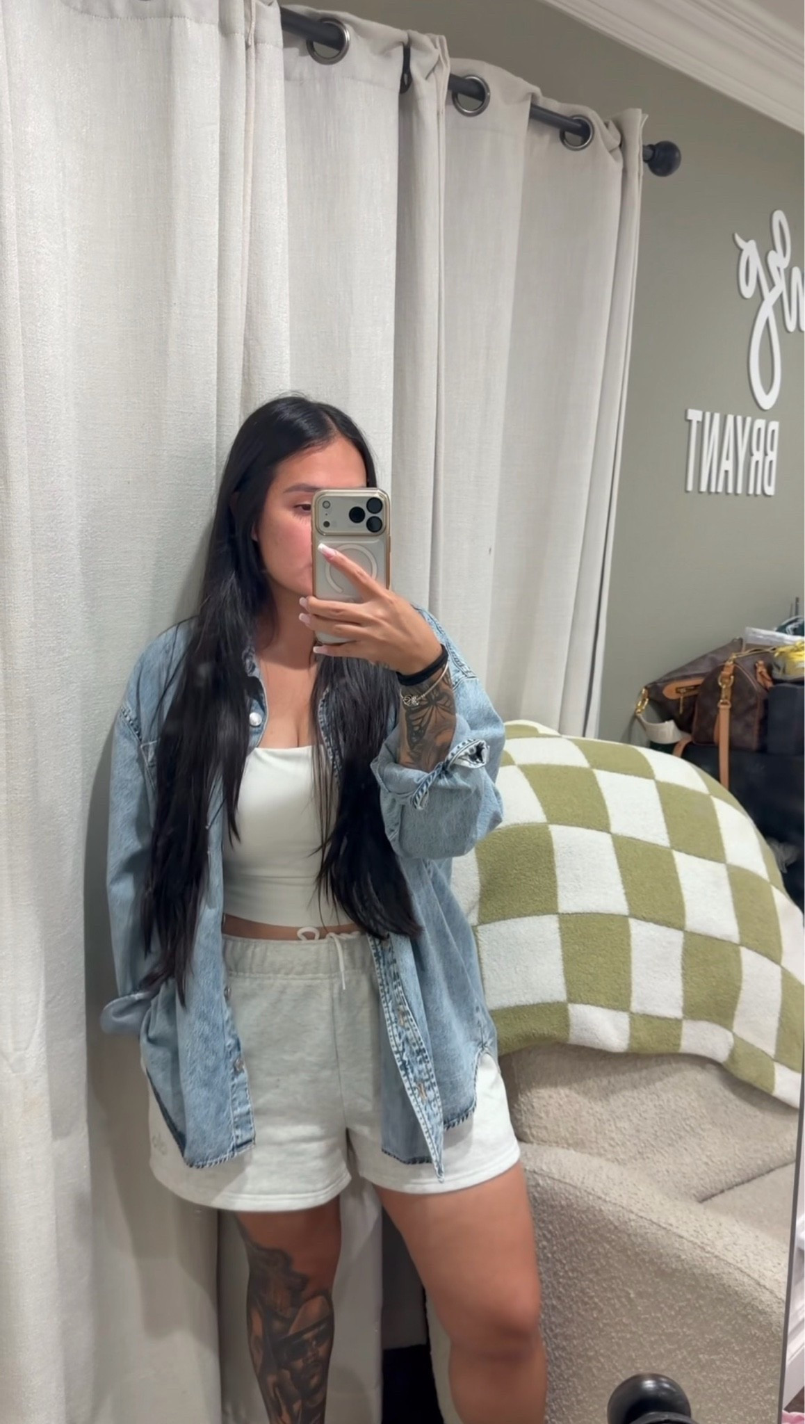 Tank: XL Denim jacket( similar) size L for the over size look Shorts: M

#LTKMidsize #LTKdayinmylife #LTKgrwm