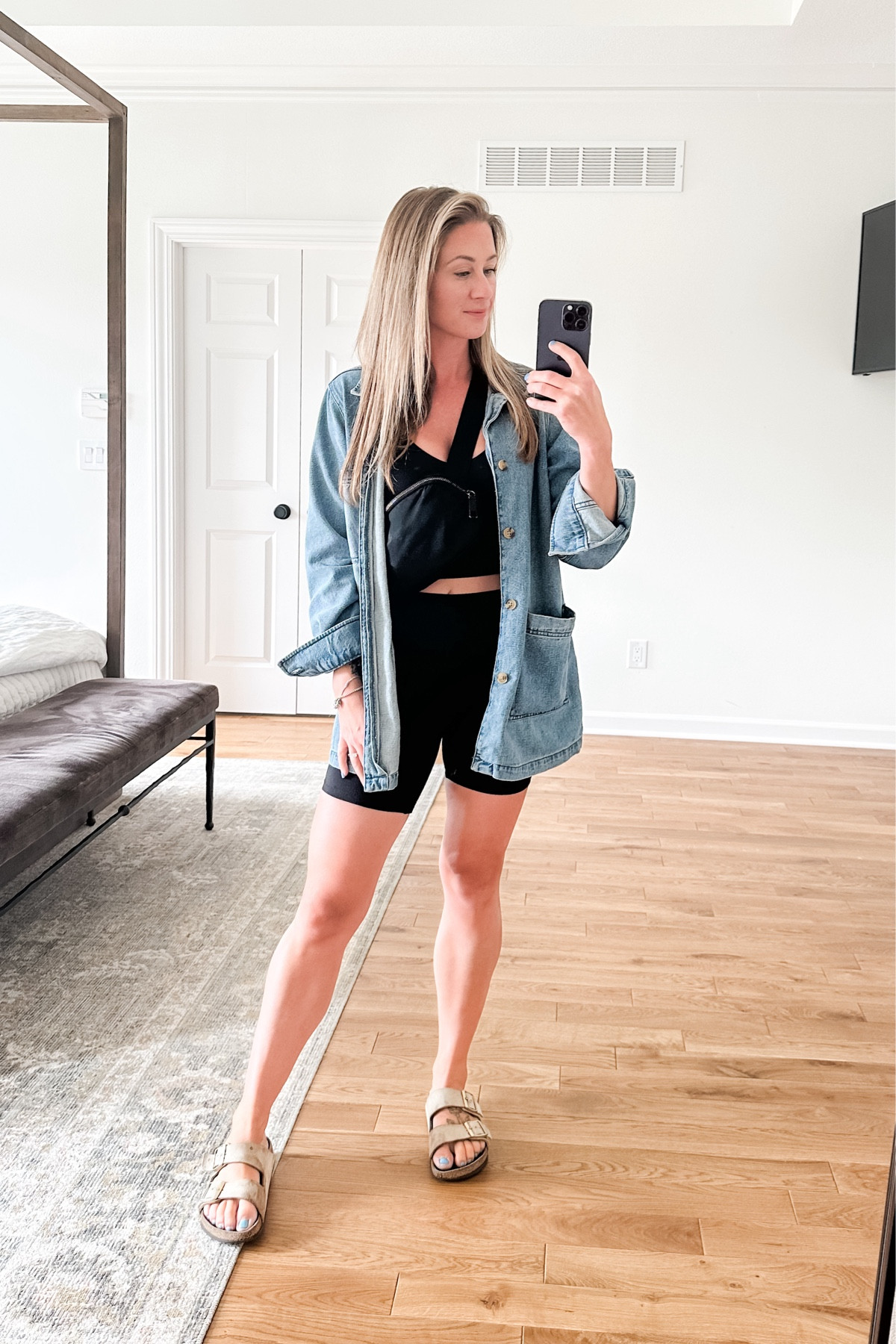 School drop off/countertop shopping/baby playdate outfit. Love this denim jacket- perfect for these weather swings from morning to afternoon! Linked similar  

#LTKSeasonal #LTKStyleTip #LTKFindsUnder100