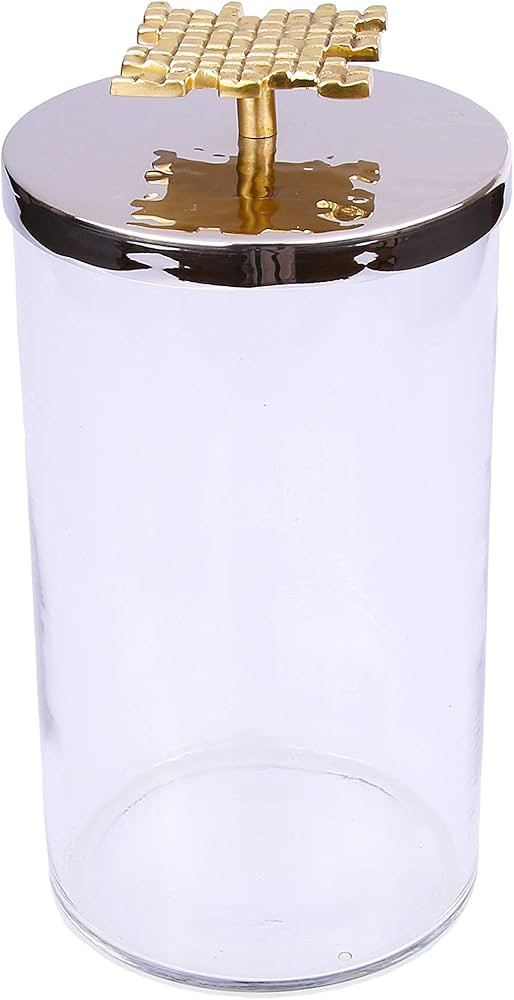 6.25" Glass Canister and Stainless Steel Lid with Mosaic Design | Amazon (US)