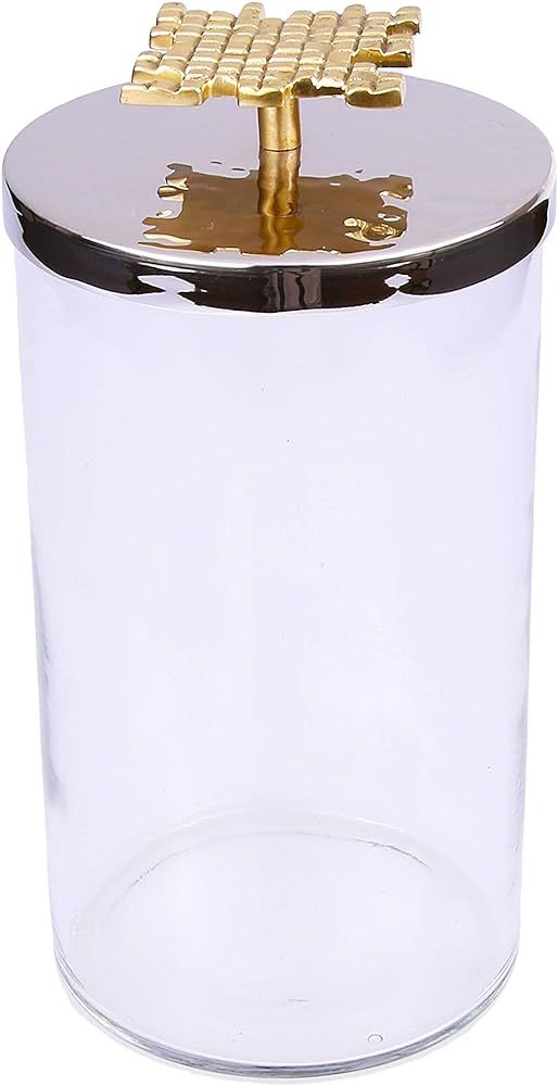 6.25" Glass Canister and Stainless Steel Lid with Mosaic Design | Amazon (US)