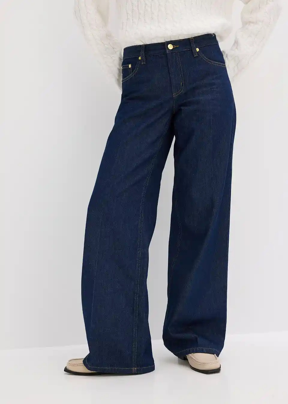 Wide-Leg-Jeans Mid Waist | Bonprix DE