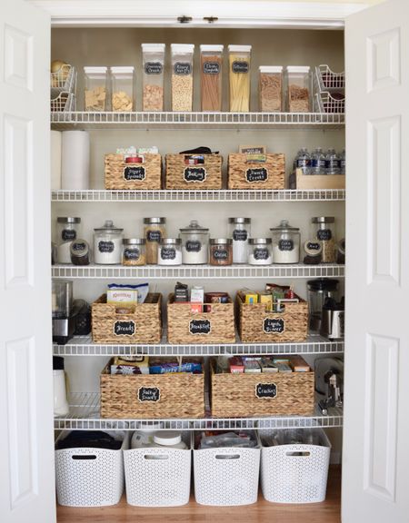 Pantry organization, Pantry Inspiration, pantry makeover, pantry, kitchen pantry, refresh, baskets, containers, Amazon home, Target home, Walmart, Target, Amazon, neutral decor, labels, canisters, kitchen accessories

#LTKunder50 #LTKhome