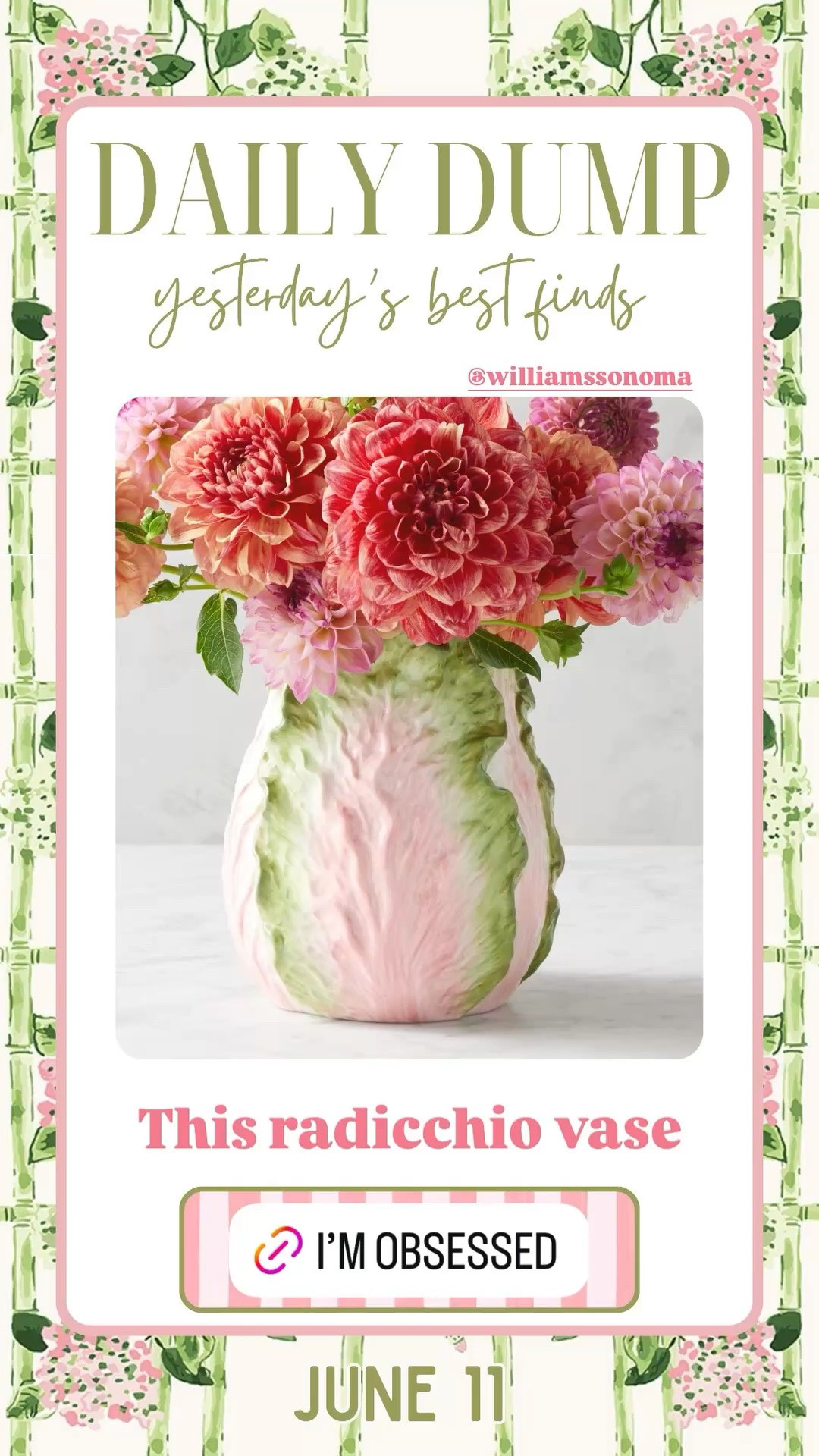 This radicchio vase  @williamssonoma